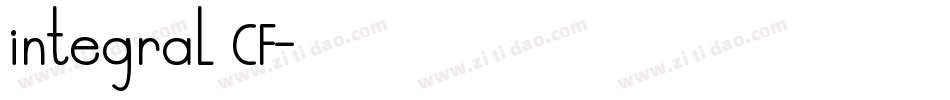 integral CF字体转换
